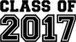 Class of 2017. College font.
