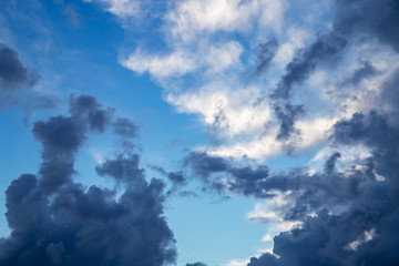 Wall Mural - sunset sunrise clouds on sky, nature landscape background