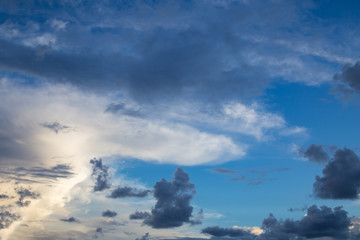 Wall Mural - sunset sunrise clouds on sky, nature landscape background