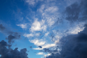Wall Mural - sunset sunrise clouds on sky, nature landscape background