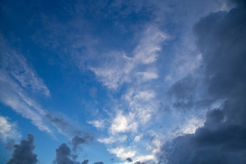 Wall Mural - sunset sunrise clouds on sky, nature landscape background