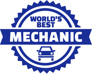 Wall Mural - World's best motor mechanic button