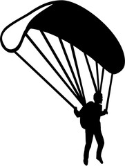 Poster - Parachuter silhouette