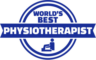 Wall Mural - world's best physiotherapist button