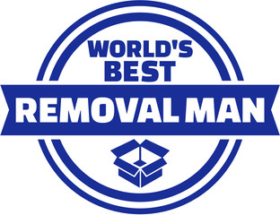 Poster - World's best Removal man button