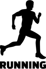 Poster - Running silhouette