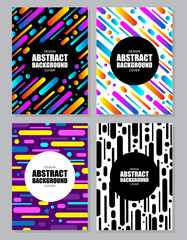 Wall Mural - set of chaotic geometry backgrounds. use for covers, placards, banners, posters, flyers. vector illu