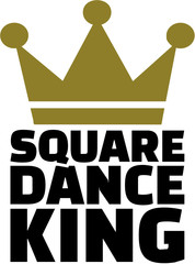 Poster - Square dance king with crown