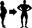 Loss of weight - from fat to muscle