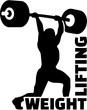 Weight lifting man silhouette