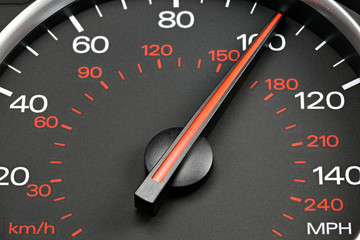 speedometer at 100 MPH