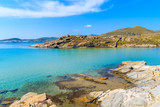 Fototapeta  - Beautiful Monastiri beach with azure shallow sea water on Paros island, Greece