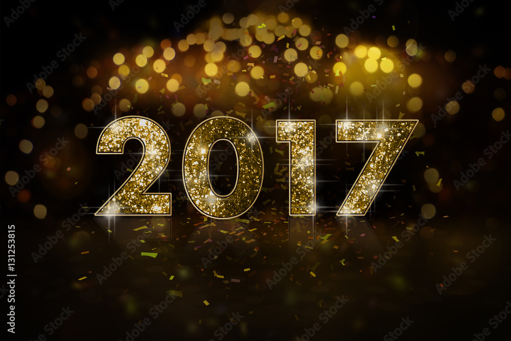 Happy New Year 2017 - obrazy, fototapety, plakaty 