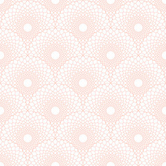 Wall Mural - Flower illustration outline stroke seamless pattern design pink color isolated on white background, vector eps 10