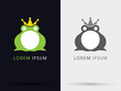Prince frog logo vector.