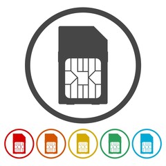 Poster - SIM card icons set 