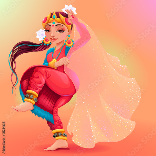Indian dancer representing the veil of Maya