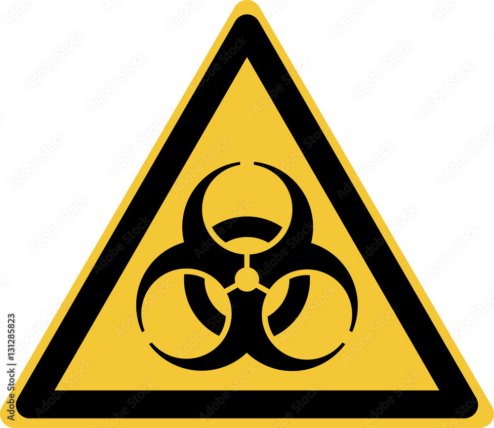 W009 ISO 7010 W009 Warning; Biological hazard Stock Vector | Adobe Stock