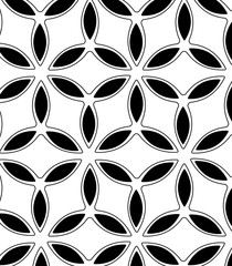 Wall Mural - abstract linear petal flower. vector pattern