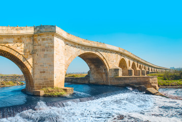 The historical bridge of Uzunkopru is an achievement of engineering and connects the two riversides of Ergene river