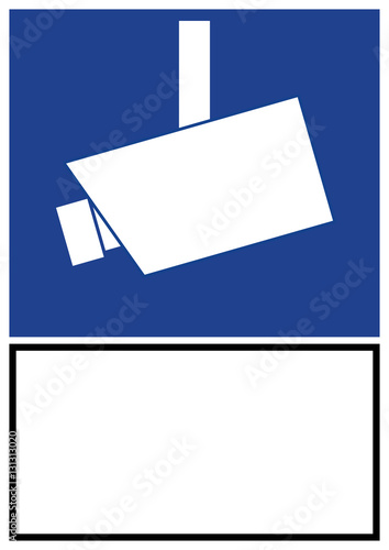 Vss24 Videosurveillancesign Vss Ks161 Kombi Schild Hinweis Zeichen Piktogramm Videouberwachung Blank Blanko Din A1 A3 Poster Xxl Blau G47 Buy This Stock Illustration And