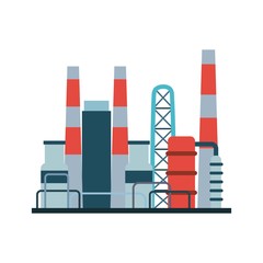 oil industry rig factory icon over white background. colorful design. vector illustration