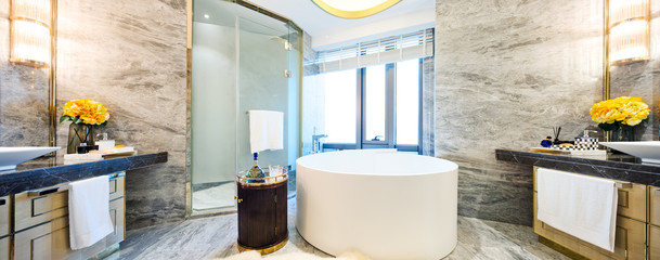 inerior of modern luxury bathroom