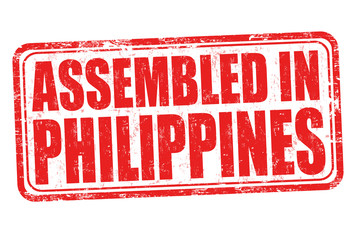 Wall Mural - Assembled in Philippines sign or stamp