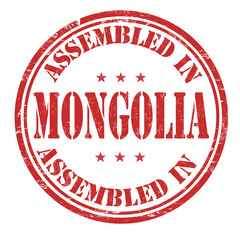 Wall Mural - Assembled in Mongolia sign or stamp