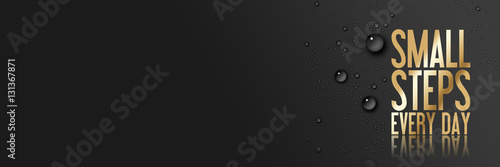 Obraz na plátne  Small Steps Every Day - Workout, Fitness, Gym Motivation Quote - Creative Typogr