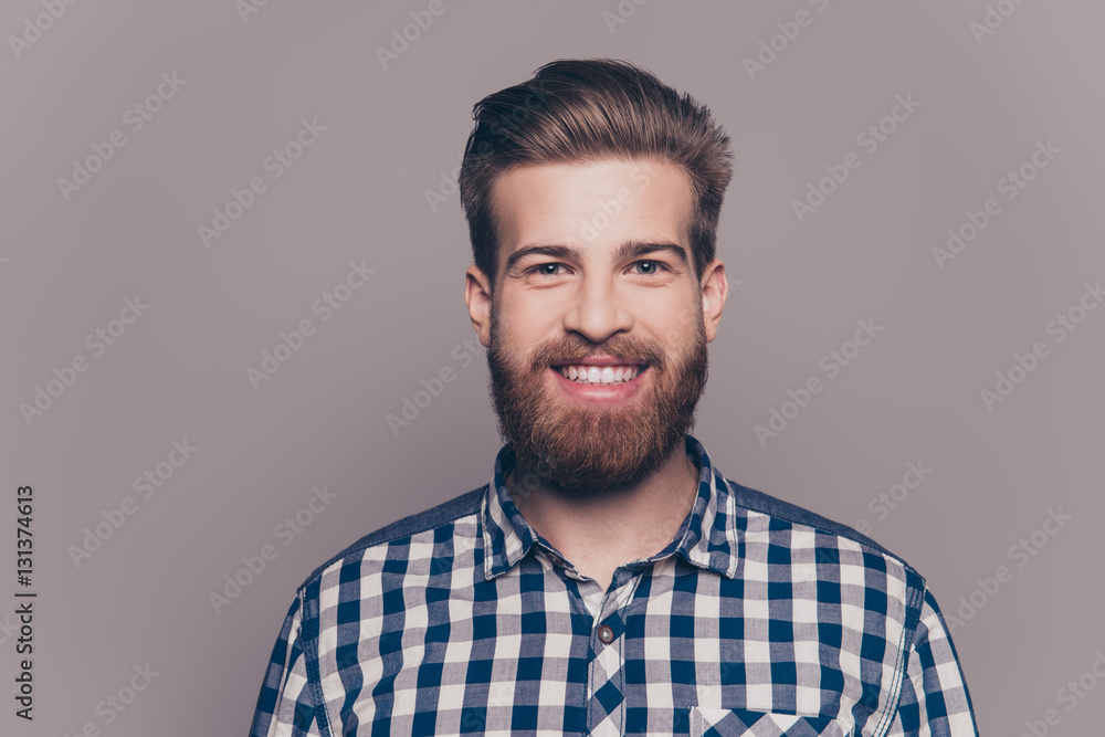 portrait of handsome smiling young man looking at camera isolate Stock ...