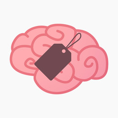 Poster - Isolated brain with a label