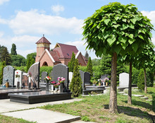 Tombstones  And A Chapel In The Public Cemetery