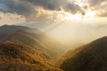 Wall Mural - beautiful sunset in nikko