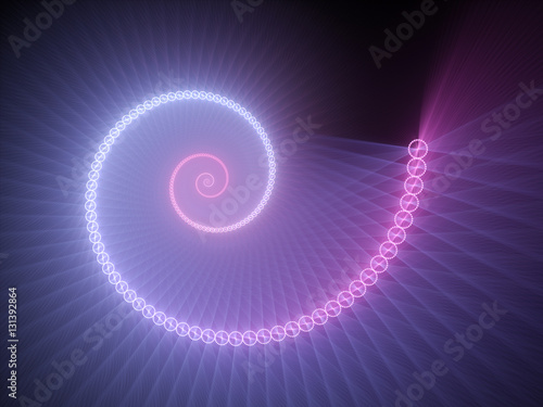 Zdjęcie XXL Kolorowe świecące fraktali spirali