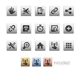 Canvas Print - interface icons / the vector file includes 4 color versions in different layers.