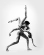 © Acronym - Young ballet dancers on a white background