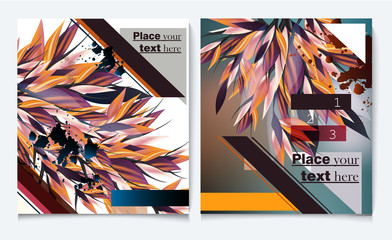 Poster - Brochure flyer design template vector cover presentation abstrac