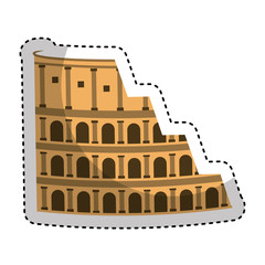 Canvas Print - coliseum roman isolated icon vector illustration design