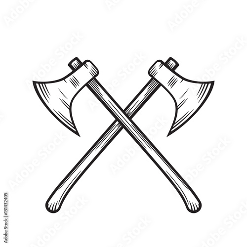 crossed axes isolated over white Buy this stock vector and explore