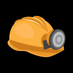 Wall Mural - miner's helmet flat icon