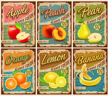 Fruits Vintage Banner