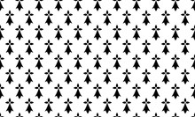 Black Hermines - Breton Symbols Vector Seamless Pattern