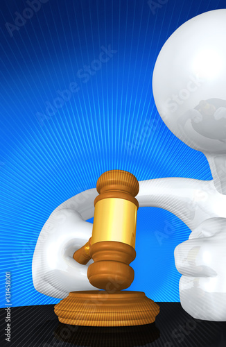 Fotografija Law Legal Concept With The Original 3D Character Illustration