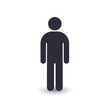 © tatianasun - Man icon vector simple illustration isolated on white.