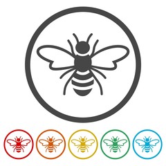 Poster - Bee Logo Sign Icon 