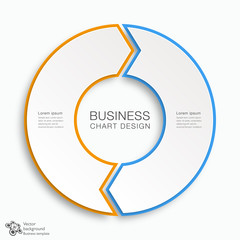 Wall Mural - business chart design 2-step #vector graphic