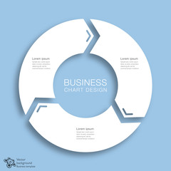 Wall Mural - business chart design 3-step #vector graphic