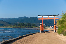 Japanese Gate On Aoshima Island