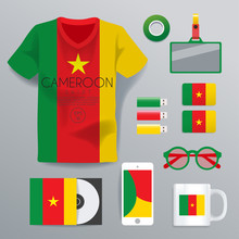 Cameroon : National Corporate Products : Vector Illustration